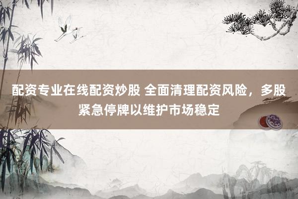 配資專業(yè)在線配資炒股 全面清理配資風(fēng)險(xiǎn)，多股緊急停牌以維護(hù)市場穩(wěn)定