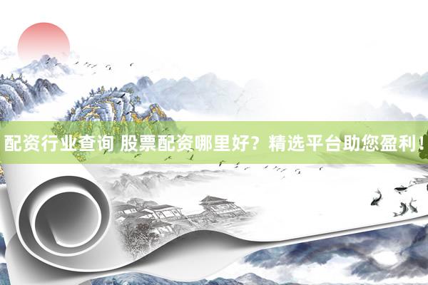 配資行業(yè)查詢 股票配資哪里好？精選平臺(tái)助您盈利！