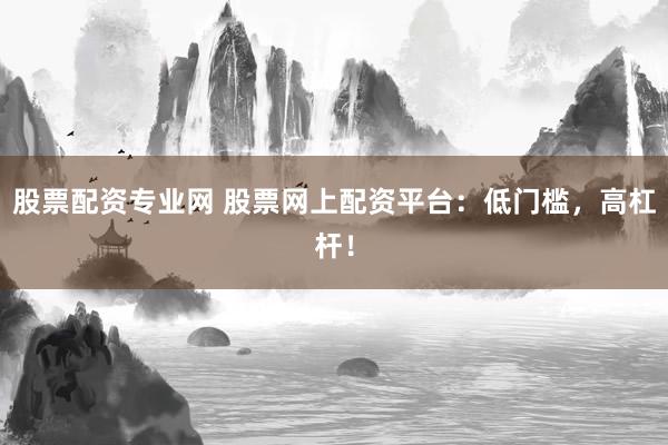 股票配資專業(yè)網(wǎng) 股票網(wǎng)上配資平臺：低門檻，高杠桿！