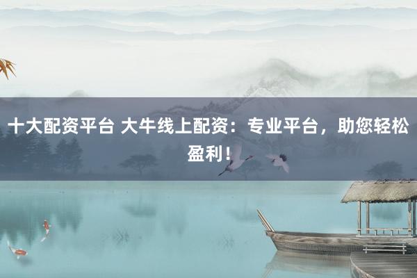 十大配資平臺(tái) 大牛線上配資：專業(yè)平臺(tái)，助您輕松盈利！