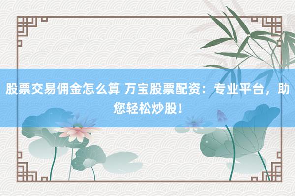 股票交易傭金怎么算 萬(wàn)寶股票配資：專(zhuān)業(yè)平臺(tái)，助您輕松炒股！